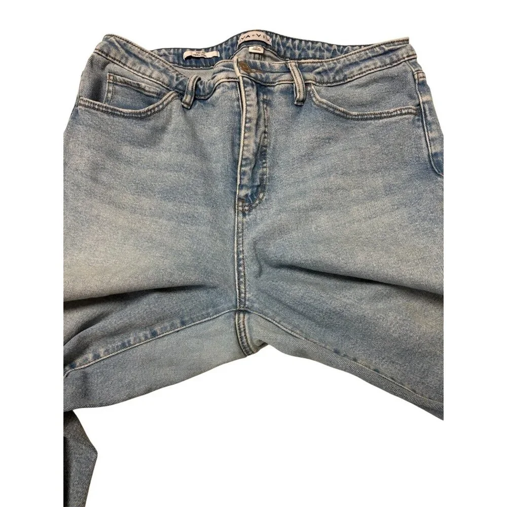 Ava & Viv Wide Leg Lighter Wash Denim Jeans Size 16 Womens Relaxed Fit Stretch - Picture 10 of 14